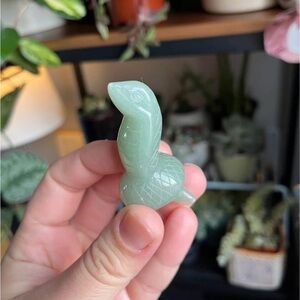 green aventurine polished snake crystal